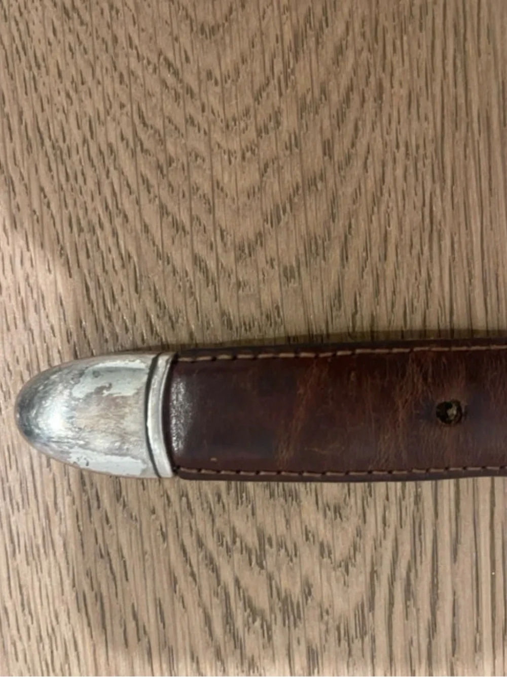 Brighton golf Brown and Black Leather Belt with Silver Accents